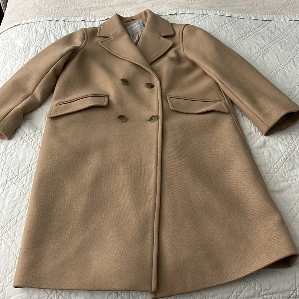 Everlane Double-Breasted Camel Coat